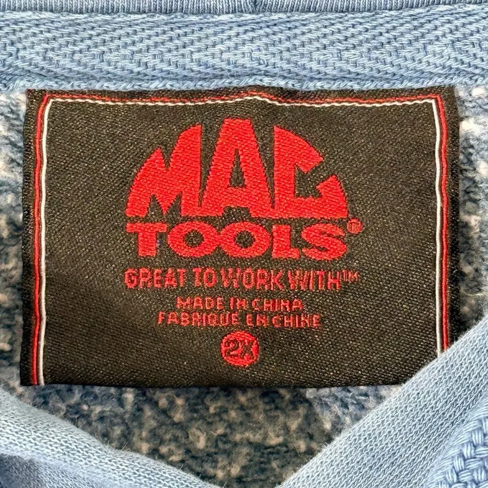Mac Tools Mens Hoodie 2X Blue Truck Marking Its Territory Graphic Sweatshirt